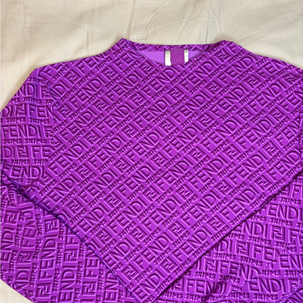 SKIMS Purple Graphic Fitted bodysuit